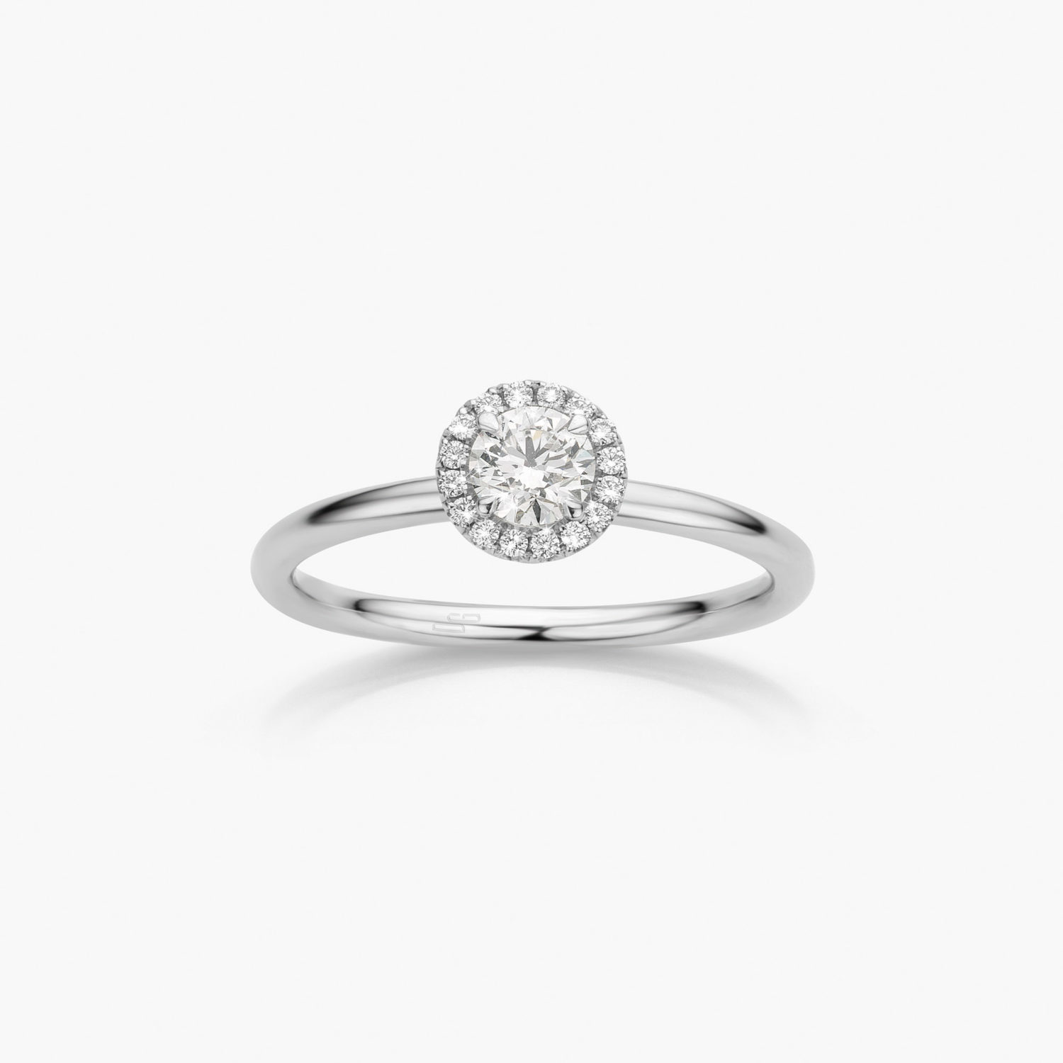 White Gold Ring 1848 Entourage Set With Brilliants Diamonds Fine Jewellery Maison De Greef
