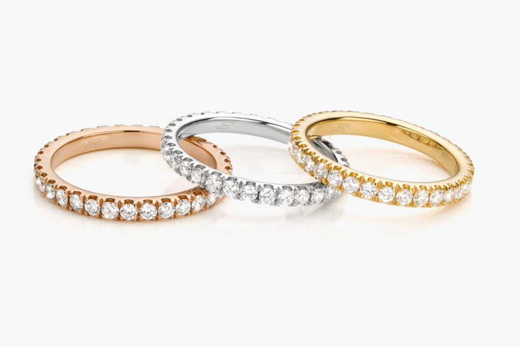 Alliance Eternity Or Blanc Rose Jaune Diamonds Wedding Joaillerie Maison De Greef 1848