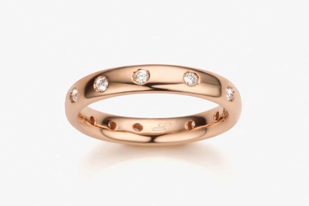 Alliance Or Rose Diamants Harmony Wedding Joaillerie Maison De Greef 1848 Copie